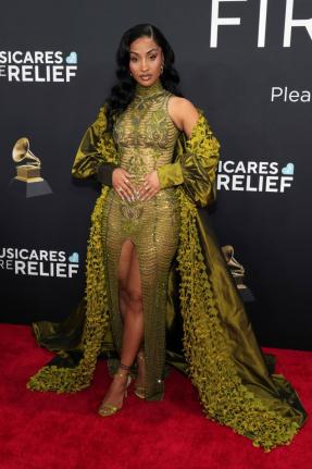 Shenseea poses for a photo at the 67th annual Grammy Awards in 2025.