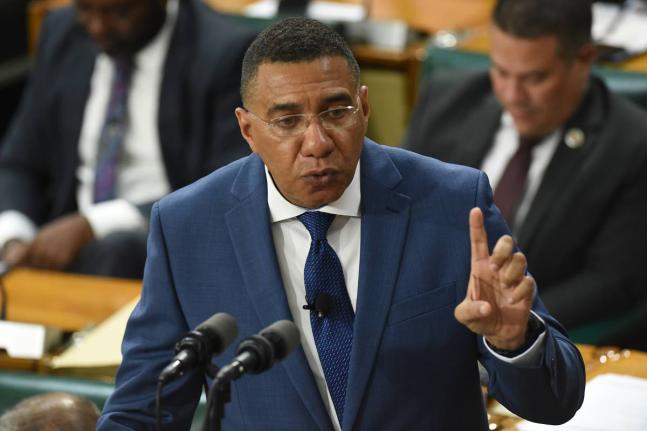 Prime Minister Andrew Holness making his presentation to the 2026-2027 Budget debate.