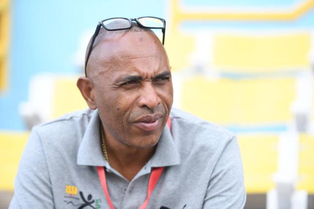 Inter-Secondary Schools Sports Association (ISSA) president Keith Wellington speaking with The Gleaner at ISSA/GraceKennedy Boys and Girls’ Athletics Championships at the National Stadium on March 24, 2026.