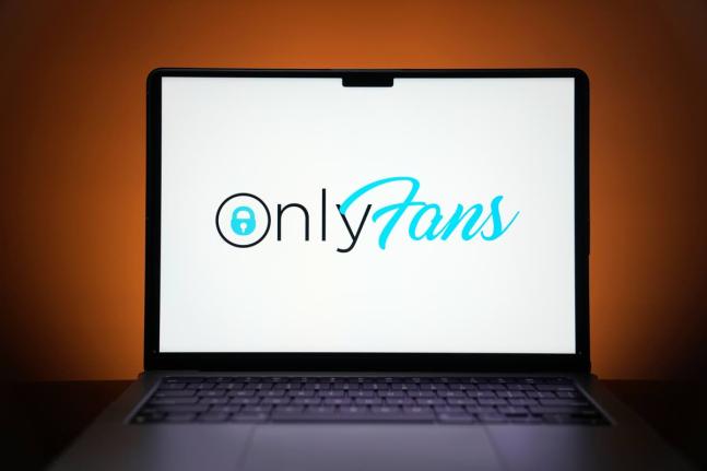 AP
The OnlyFans logo is seen on a computer monitor in this posed photo in December 2023 in St Louis.   