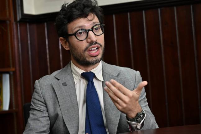 William Squier Gonzalez, UNOPS portfolio development adviser for Latin America and the Caribbean, speaking with The Sunday Gleaner at the newspaper’s North Street offices last Thursday. 