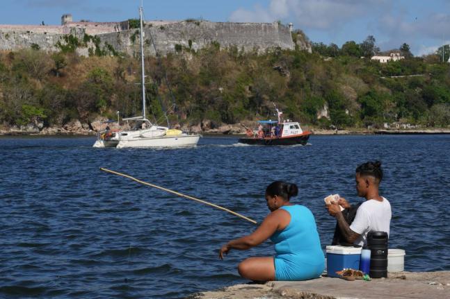 One of two sailboats carrying humanitarian aid organised by activists with an international organization that departed from Mexico arrives in Havana, Cuba.