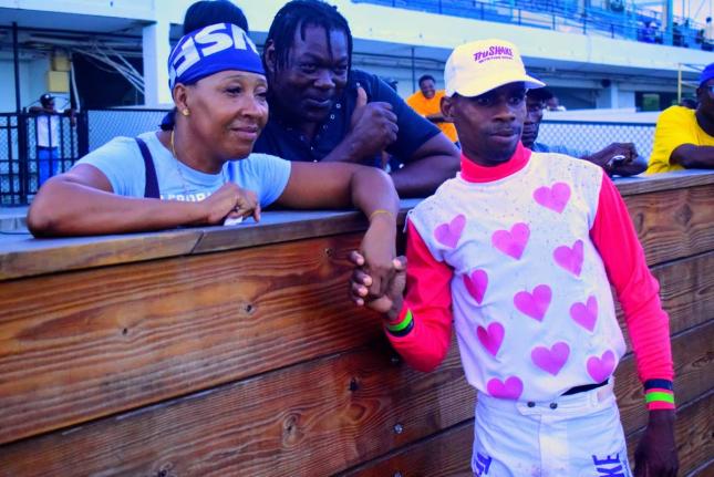 Tevin Foster (right) rode two winners on the nine-race card.