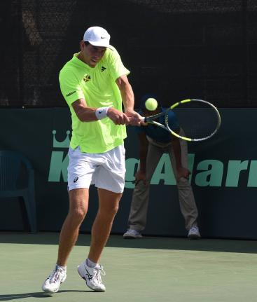 Blaise Bicknell in action.