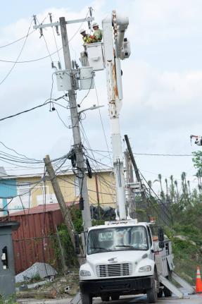 Contributed
Crews work during the St James blitz to restore hundreds of JPS customers.