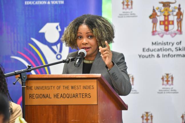 Minister of Education, Senator Dr Dana Morris Dixon. 