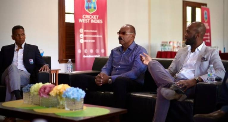
From left: Chief executive officer at CWI, Chris Dehring, Prime Minister of Antigua and Barbuda, Gaston Browne, and President of CWI, Dr Kishore Shallow, during a recent meeting. 