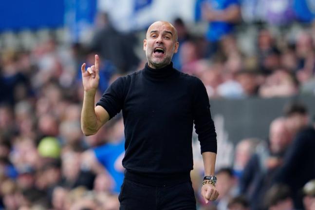 Manchester City’s head coach Pep Guardiola