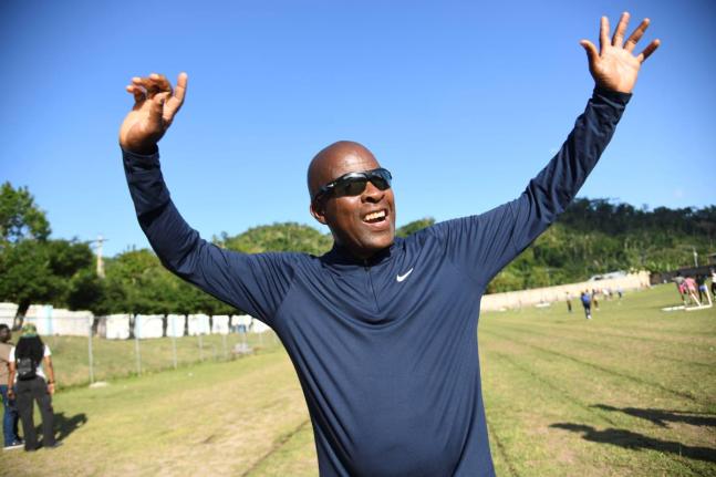 Edin Allen High School’s girls’ track and field coach, Michael Dyke.