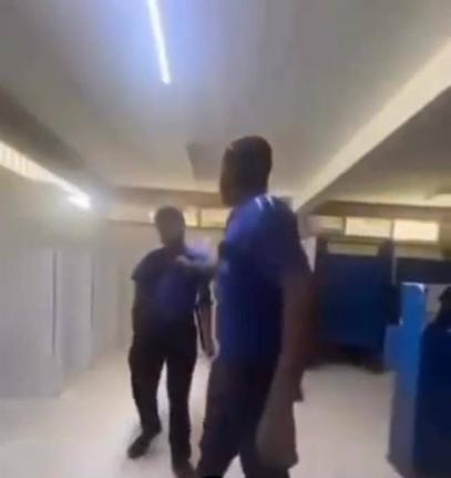 A screenshot from a video showing a Jamaica College student being assaulted by a schoolmate. 
