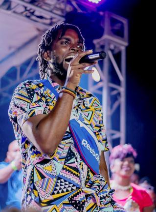 Reggae singer Yaksta. 