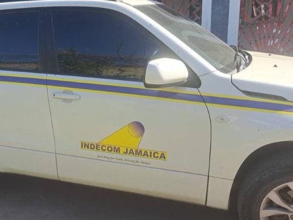 A vehicle belonging to the Independent Commission of Investigations
