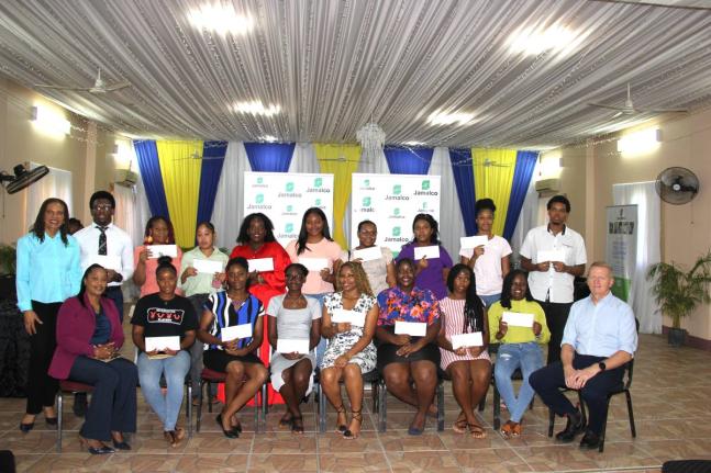 Jamalco and Century recently awarded nearly J$23 million in scholarships and grants to 101 exceptional high school and tertiary students at its annual Education Assistance Awards Ceremony, hosted at the Wembley Centre of Excellence. In photo above, Jamalco