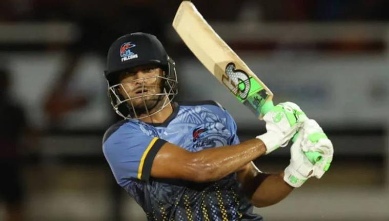 Hasan Nawaz scored 76 to lead the Antigua and Barbuda Falcons to an eight-wicket win over the Trinbago Knight Riders.