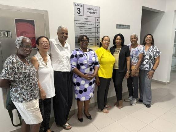 Pictured from left: Lilamae McPhee, Patricia Lue, Audrey McIntosh, Dr Gail Nelson, Dr Dorothy Graham, Dr Apollone Reid, Anthea Argil, and Yasmine Russell.
