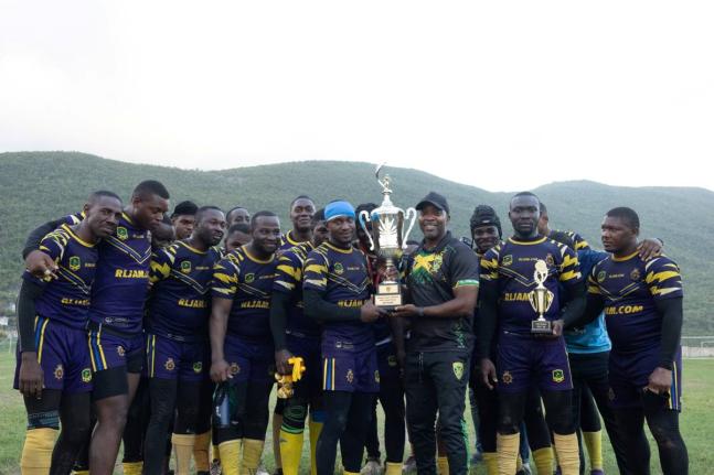 
The JDF Warriors celebrate winning the Jamaica National Club Championship.  