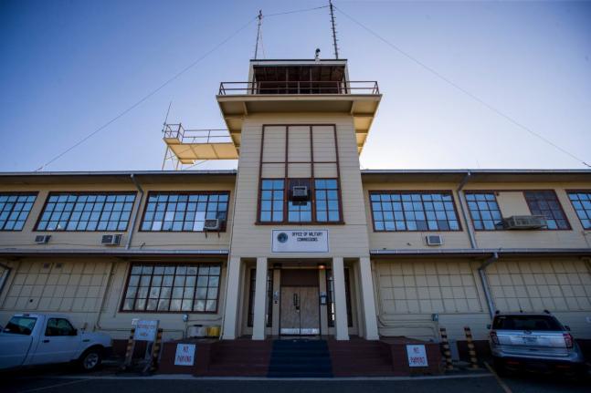  In this photo reviewed by US military officials, the Office of Military Commissions building used for Periodic Review Board hearings is seen on April 18, 2019 at the Guantanamo Bay Naval Base in Cuba. 