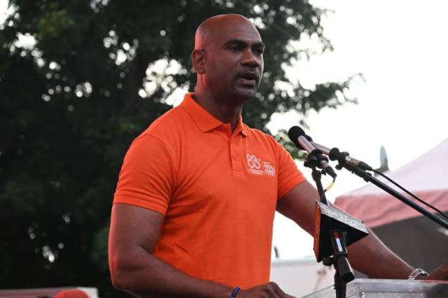 People’s National Party Member of Parliament for South East St Catherine Dr Alfred Dawes speaking at the party’s 88th annual conference in Savanna-la-Mar, Westmoreland on Sunday, September 20, 2026.