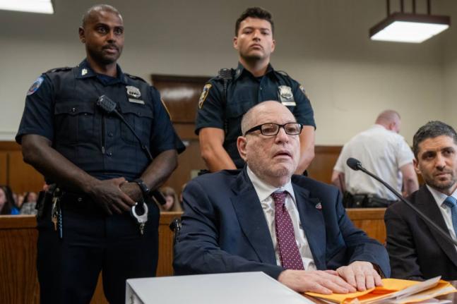 Harvey Weinstein appears in Manhattan Court for sentencing Wednesday, Sept. 23, 2026 in New York. (Steven Hirsch/New York Post via AP, Pool)