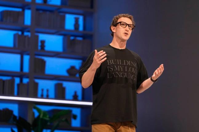 AP
Meta CEO Mark Zuckerberg speaks during the Meta Connect conference on Wednesday, September 23 in Menio Park, California, USA.