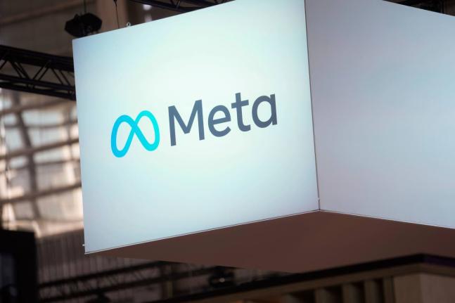 FILE - The Meta logo is seen at the Vivatech show in Paris on June 14, 2023. (AP Photo/Thibault Camus, File)