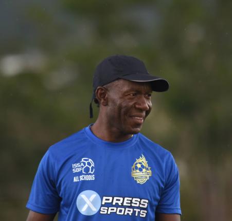 Devon Anderson, coach of Clarendon College, at the ISSA All scholastic football competition at St. Elizabeth Technical High on Saturday, January 10, 2026.